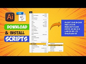 How to Download, Install and use scripts in adobe illustrator for free.