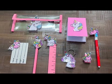 Home made unicorn stationary kit/DIY stationary kit/craft tamil