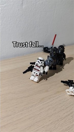 Lego Stormtrooper trying out trust falling #legostarwars #legosets #lego