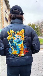 Peace Cat Embroidered Patch @embroverse