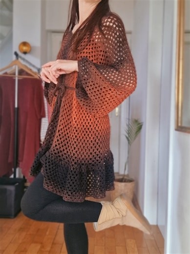 Ember Ruffle Hem Crochet Cover Up Dress Tutorial