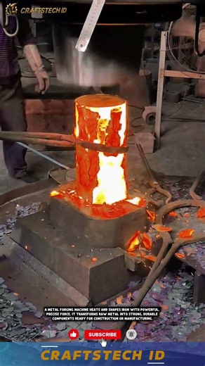 Iron Forging Machine 🔨⚙️ | Powerful Metal Shaping #machine #forging #factory
