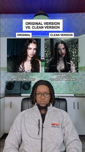 Original Song Vs. Clean Version: Katseye, Le sserafim, Illit "ICONIC BY MISTAKE" #shorts #katseye