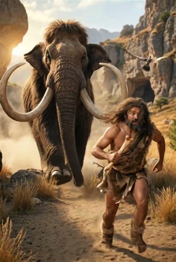 Mammoth chases caveman #mammoth #caveman #philadelphia #fly #running #run #chase #runner #elephant