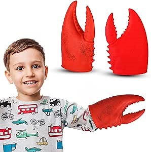 DR DINGUS Hand Puppets (Lobster Claws - Pair) - Crab Claw - Makes Anyone Laugh - Fun and Realistic Design - Ideal for Puppet Show, Gag Present, Kids Toy
