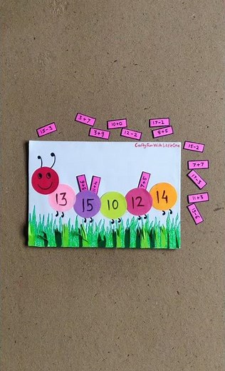 Addition and subtraction Math activity | Fun Math Game | Colorful Caterpillar