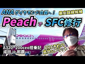 【SFC修行】 PeachでANA上級会員修行してみた。最安路線候補を発券！