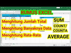 Rumus Dasar Excel || Menghitung Total Nilai, Menghitung Jumlah banyak data dan Menghitung Rata-rata