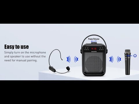ZOWEETEK Wireless Voice Amplifier with 2 Microphones
