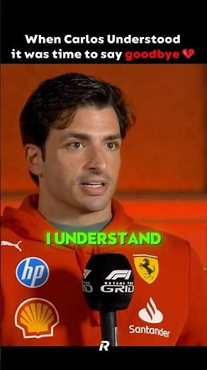 Carlos Sainz’s Farewell Speech Hit Hard 💔