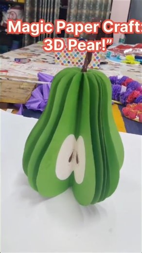 “3D Pear Paper Craft 🍐” #shorts #craft