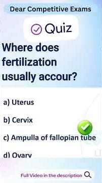 Fertilization Mcqs | Most Expected Pregnanacy Mcqs 2026 | #pregnancy #pregnancytips