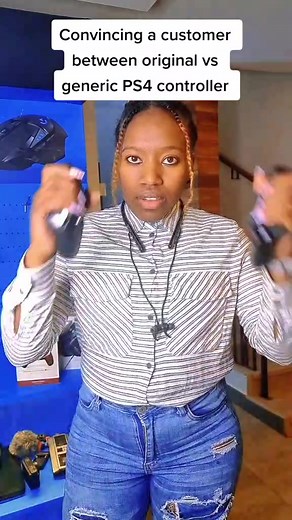 Convincing a customer between original vs generic PS4 controller😂 #vividgold #ps4 #kenyantiktok #tiktokkenya #fyp #gaming #ps5