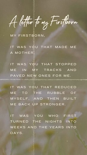 Letter to My First Born: A Mother's Journey