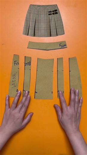 How to Design a Super Elegant and Cute Short Pleated Skirt ✨ #sewing #sewingtutorial #pattern #diy