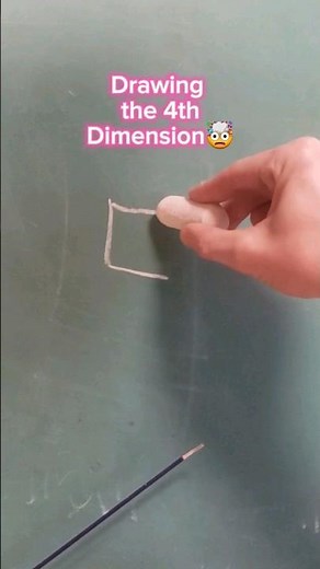 Drawing the 4th Dimension ‼️🖊😱 #drawingshorts #draws #howtodraw #4d #math #drawing #shorts