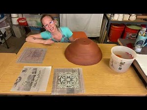 Creating Pattern Using Stencils and Colored Slips