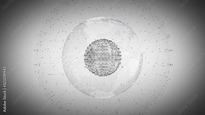 Abstract Earth background. You can use it for a science, technology, stage, communication or social media background. Seamless loop.