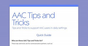 AAC Tips and Tricks