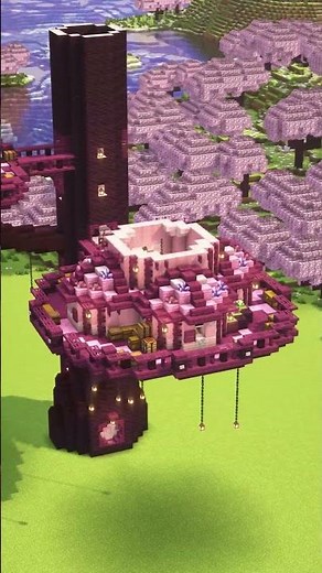 Minecraft Cherry Tree House 🏠🌸 3D build guide on Heybuilds.com Link in Bio 🔗