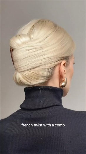 the most elegant French twist updo with a comb #hairstyle #updo #frenchtwist #updohairstyle #hair