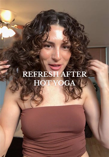 how to refresh curls after a sweaty workout / hot yoga 🤍 used @Living Proof, Inc. , @Not Your Mother's and @Chris McMillan Hair