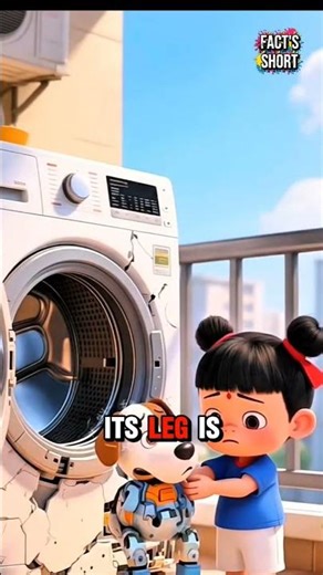 🤖💥 The washing machine EXPLODED… all because I tried to wash a robot dog! 😱🔥 #RobotDog #KidsMoments