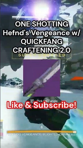 CRAFTENING 2.0 Sword ONE SHOTS Hefnd's Vengeance! #destiny2 #destiny2edgeoffate #bungie