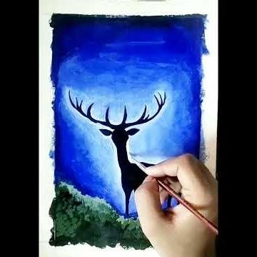 Deer acrylic painting| tijm |