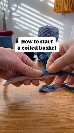 Cre | Coiled Baskets & Fiber Art Instructor on Instagram: "Starting a coiled basket is easier than you might think! I’m in love with this ribbon from @floralfeatherdesign it’s super soft, covers extremely well and comes in a ton of beautiful colors! You know I’m all about texture when it comes to my baskets 😆😍 #Basketcoiling #basketweaving #basketweave #coiledbasket #coilbasket #coiledtray #basketry #basketryart #basketmaking #basketmaker #makers #makersgonnamake #makersmovement 