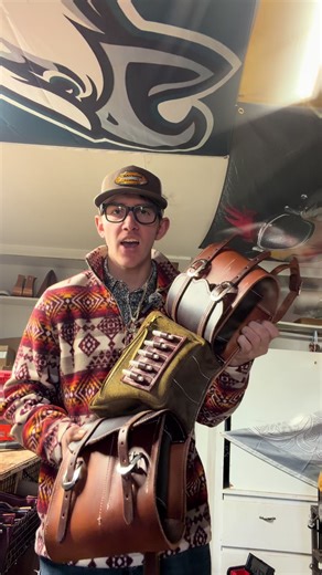 First Ranch Flip Leather Med Bags