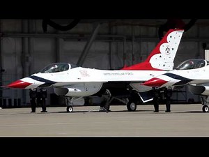 USAF Thunderbird F-16 start up sequence