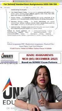 MCO 05 Solved Assignment 2025 | IGNOU MCO 05 Solved Assignment in English PDF Download