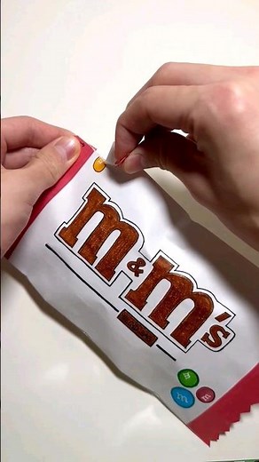 M&M's Blind Bag DIY 🍫✨ #papercraft #diycrafts #candy #asmr