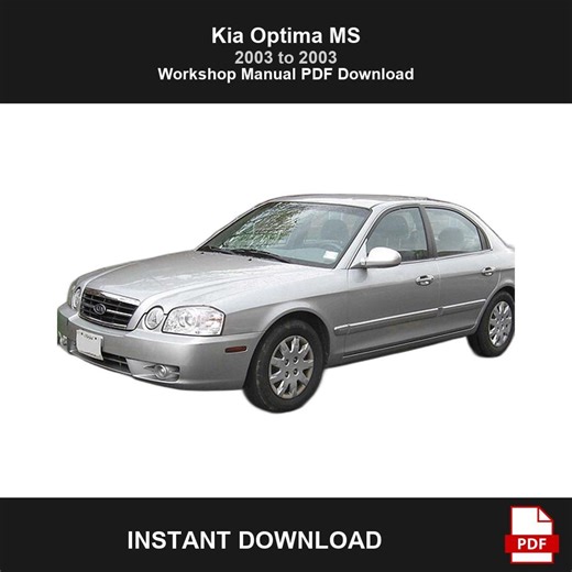 Kia Optima MS Repair Manual PDF Download, Workshop & Service Manual, Maintenance, 2003 to 2003 - Etsy