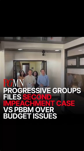 Members of progressive groups went to the House of Representatives to formally file a second impeachment complaint against President Bongbong Marcos, citing alleged betrayal of public trust linked to issues in the national budget. The complainants said the filing reflects mounting concerns over how public funds were allocated and justified, as they submitted documents to lawmakers and addressed media inside the House complex. The move adds to growing political pressure on the administration as t