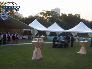 [Hot Item] Aluminum PVC Waterproof White Gazebo Pagoda Tent with Linings Decoration