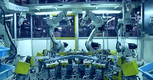 Robots Welding Production Line Automobile Factory Stock Footage Video (100% Royalty-free) 21557887 | Shutterstock