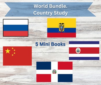 World Country Study Mini Book Bundle | 5 Countries | Geography & Culture | Grade