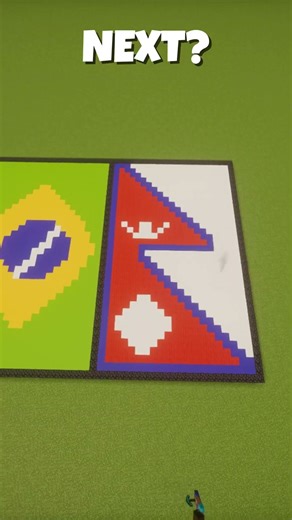 Day 9: Creating Nepal Flag in Minecraft 🇳🇵