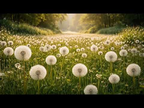 Dandelion Field in Bloom 🌼 Ultra Realistic 4K Nature Loop | Birds Ambience