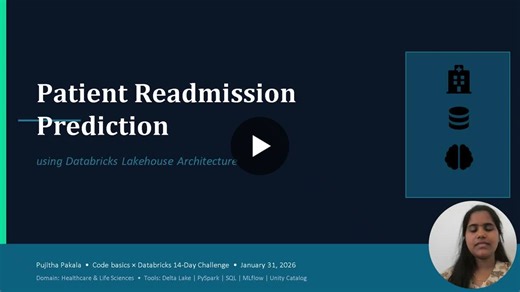 First Capstone Project: Patient Readmission Prediction with Databricks | Pujitha Pakala posted on the topic | LinkedIn