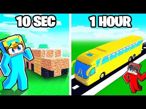 10 Seconds vs 1 Hour BUS Build Challenge!