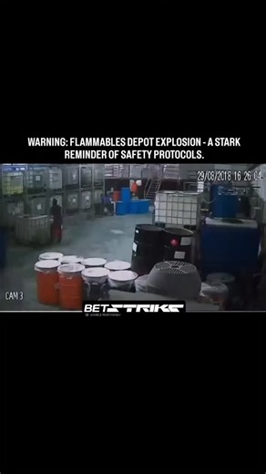 atomicpulsex on Instagram: "This CCTV footage captures a sudden, violent explosion in a warehouse storing flammable materials. The incident underscores the critical importance of strict safety measures, proper storage, and constant vigilance in hazardous environments. #SafetyFirst #IndustrialSafety #Explosion #WorkplaceSafety #Flammables"