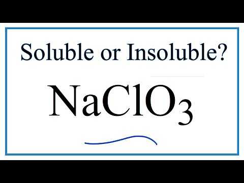Is NaClO3 Soluble or Insoluble in Water?