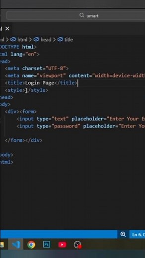 make login page using html and css