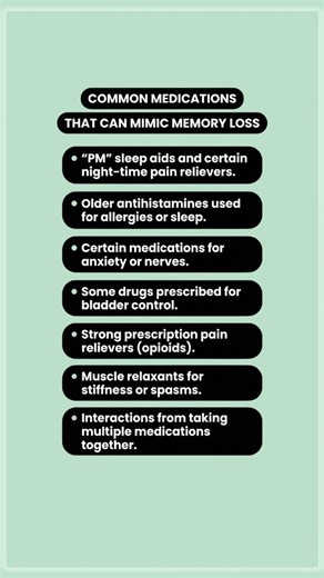 Medications That Mimic Memory Loss #seniorhealthtips #seniorwellness
