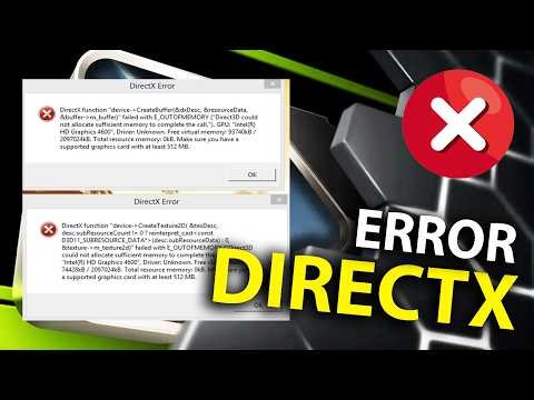 DirectX Error | Come risolvere "DirectX function" / Errori Directx su Windows 11 - TUTORIAL