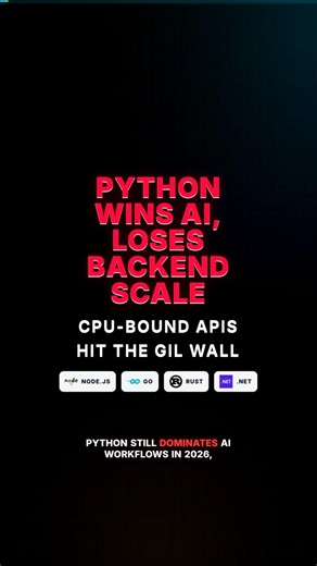 Why Backend Devs Hate Python in 2026 (GIL vs Go/Rust Reality) #pymongo #golang #pyhton