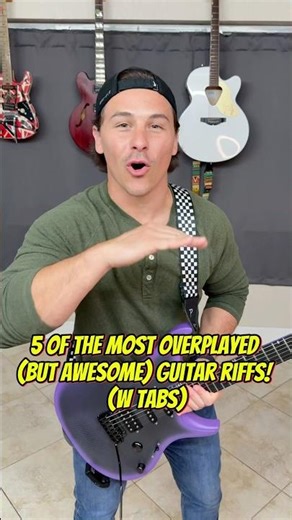 5 of the Most Overplayed (But Awesome) Guitar Riffs! 🎸🔥 With tabs Part 2!